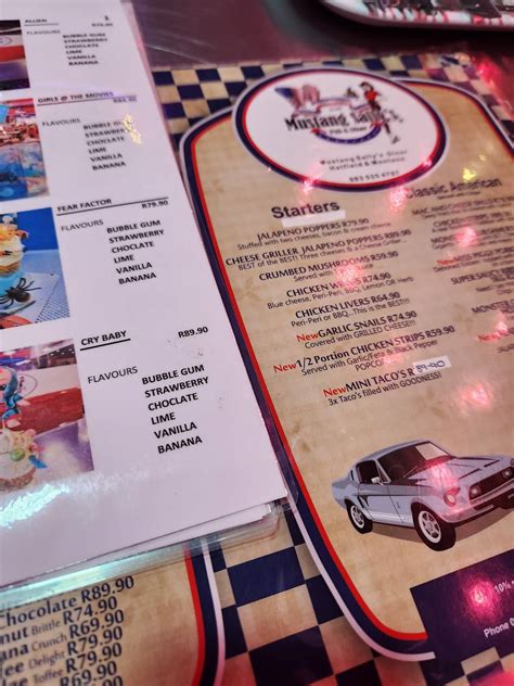 Menu At Mustang Sallys Pub And Diner Montana Pretoria