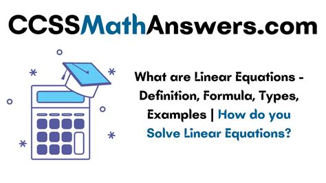 linear equations definition formula types examples