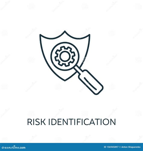 Risk Identification Outline Icon Simple Linear Element Illustration