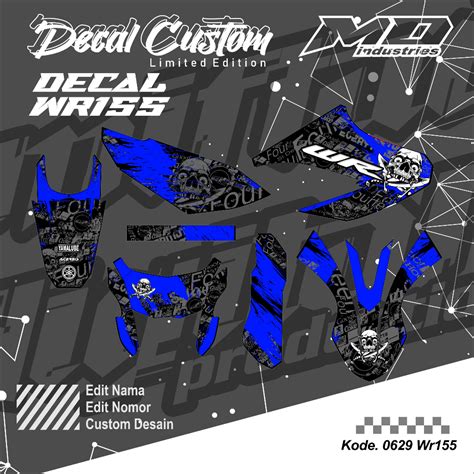 Jual Decal Yamaha WR 155 R Full Body Custom Desain Decal Supermoto