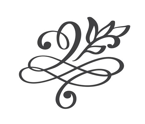 Hand Drawn Flourish Calligraphy Elements Vector Illustration 371222