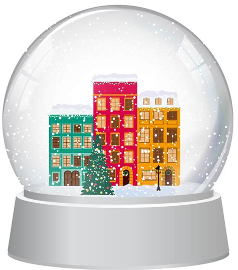 Winter Glass Ball With Cute Little Town 11016502 Png