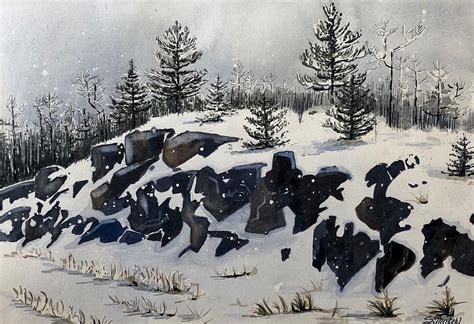 In the Bleak Midwinter Painting by Suzanne Fraker | Fine Art America