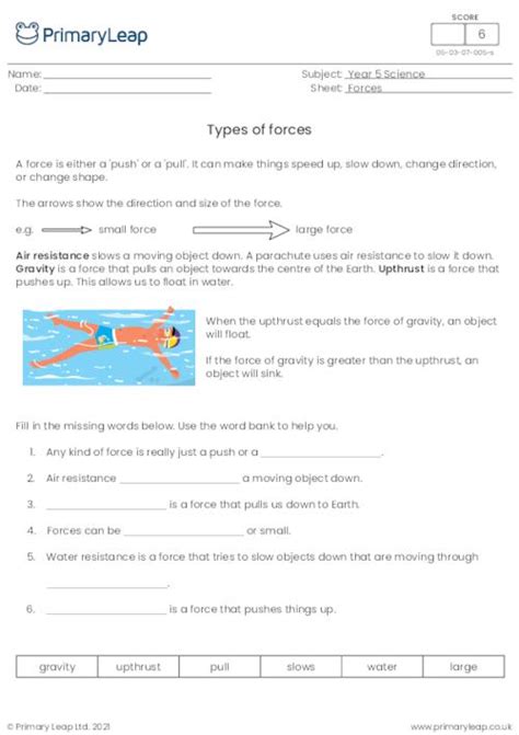 Year 5 Science Printable Resources And Free Worksheets For Kids