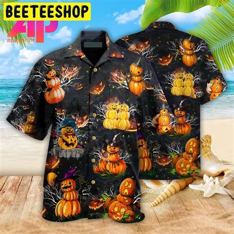 Halloween Lets Get Lit Trending Hawaiian Shirt Beeteeshop