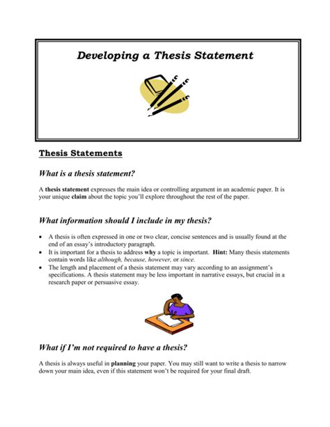 Thesis Statements Stark State College