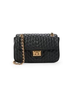 Karl Lagerfeld Paris Agyness Quilted Leather Shoulder Bag On Sale