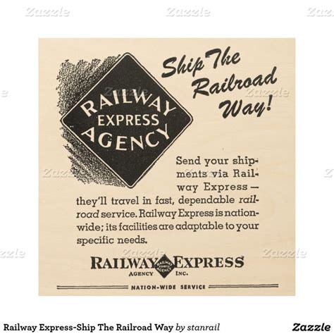 Railway Express Ship The Railroad Way Wood Wall Art Vintage Wood Wall