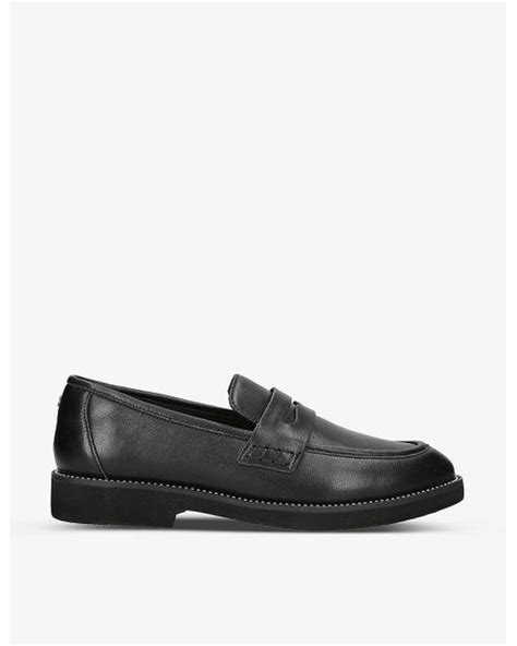 Carvela Kurt Geiger Reaction Crystal Midsole Leather Loafers In Black