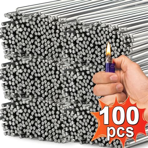 100 10pcs Low Temperature Easy Melt Welding Rods Stainless Steel Solder