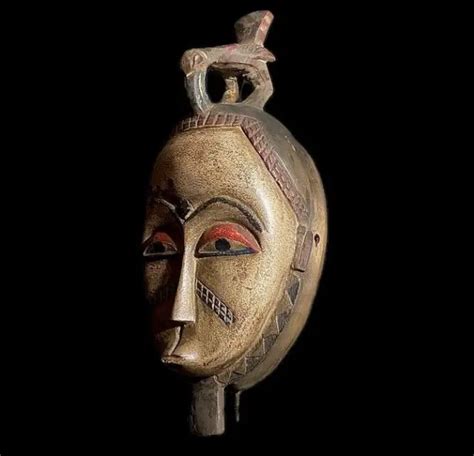 MASQUES AFRICAINS ANTIQUES visage tribal Vintage en bois sculpté