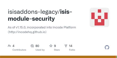 GitHub - isisaddons-legacy/isis-module-security: As of v1.15.0 ...