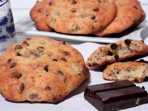 Cookies moelleux à la banane et aux pépites de chocolat Recette Ptitchef