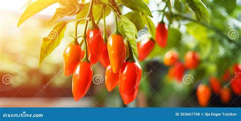 Abundant Chili Pepper Harvest Growing on an Open Plantation during a ...