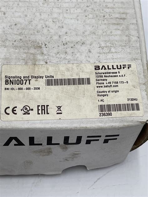 BALLUFF BNI007T SMARTLIGHT LED STACK LIGHT BNI IOL 800 000 Z036 300335