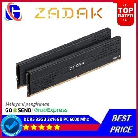 Jual Ram Zadak Twist Black DDR5 32GB 2x16GB PC 6000 Mhz Dekstop Memory