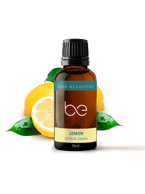 Pure Essential Oil Lemon Cold Pressed Organic 10ml Base Essentials