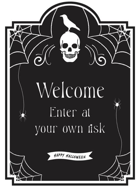 Halloween Printable Printable Halloween Sign Halloween - Etsy ...