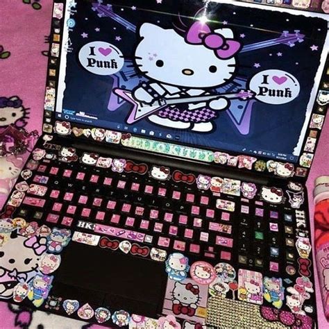 punk hello kitty laptop, ☆ | Hello kitty photos, Pink laptop, Hello kitty