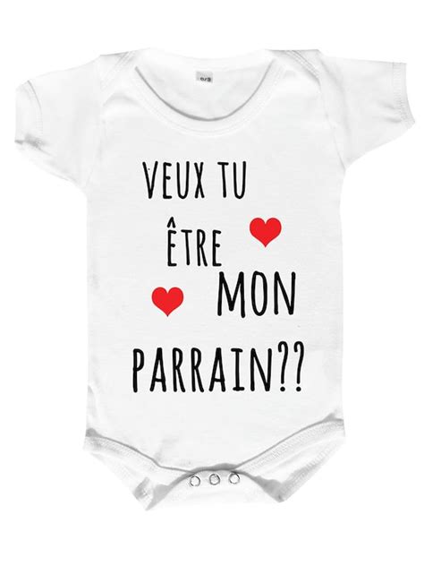 Body bébé veux tu être mon parrain body demande Etsy France