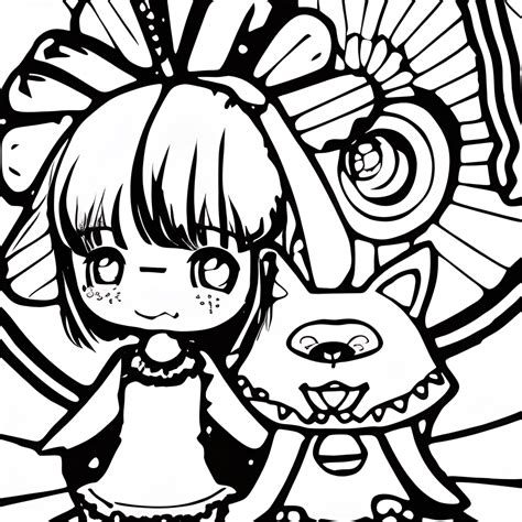 Chibi Wolf Girl Coloring Pages