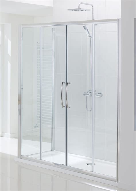 Lakes Classic Semi Frameless Slider Shower Door W 1800 X H 1850mm 1