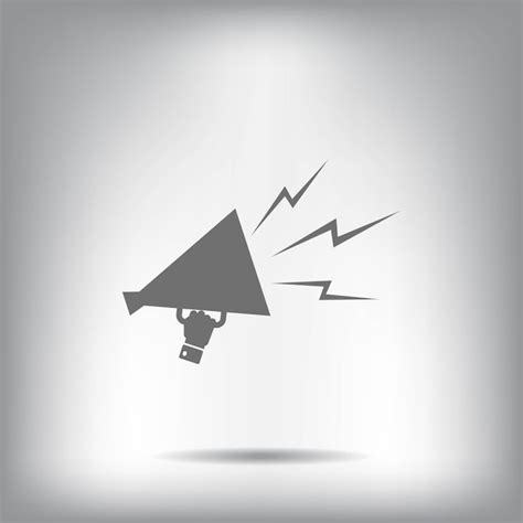 Premium Vector Megaphone Loudspeaker Icon Loudhailer Symbol