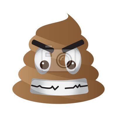 Angry poop emoji posters for the wall • posters clip art, chat, trendy | myloview.com