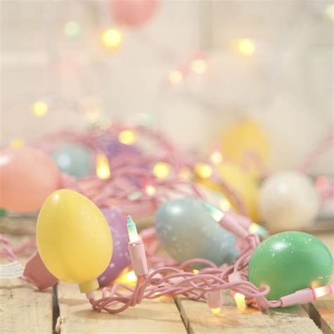 Speckled Easter Egg And Pastel Bulb Cord String Lights String Lights