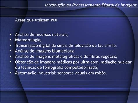 Ppt Introdu O Ao Processamento Digital De Imagens Powerpoint