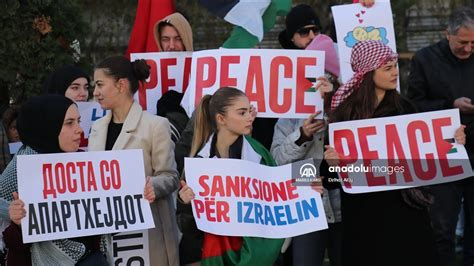 İngiltere ve Kuzey Makedonya da Filistin e destek gösterisi düzenlendi