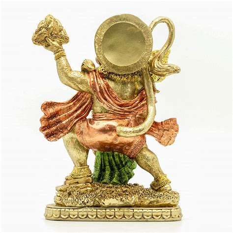 Buy Hindu God Flying Hanuman Statue Indian Lord Gold Finish Flying