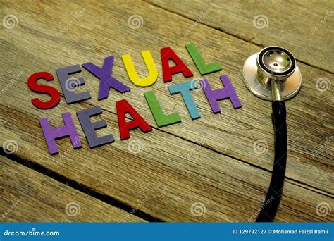 Word Sexual Health Colorful Wooden Alphabet Letters Set And Stethoscope