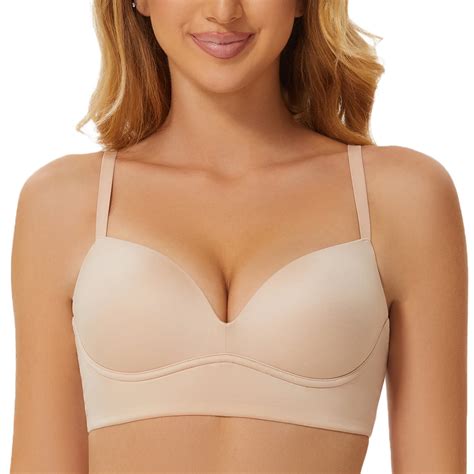 Meleneca Womens Push Up Bralettes Seamless Padded Wireless Bra With