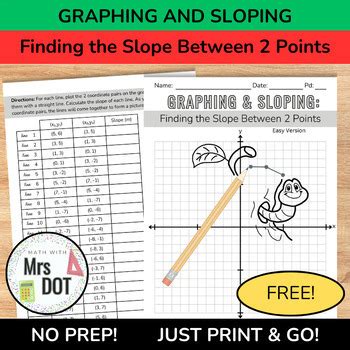 *FREEBIE* Graphing & Sloping Activity - Finding the Slope Between 2 Points