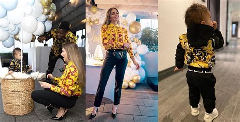 Paul Pogba and partner, Maria throw Versace themed first birthday party ...