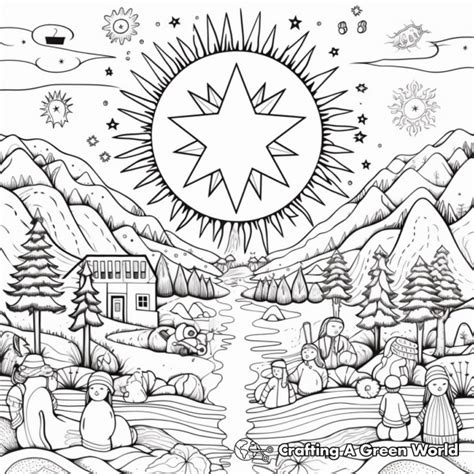 Winter Solstice Coloring Pages Free And Printable