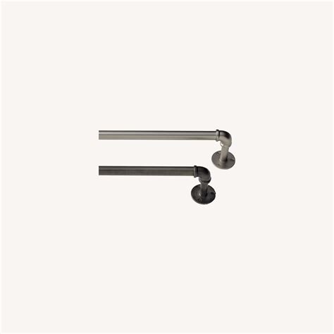 Set West Elm Industrial Pipe Curtain Rod Iron Aptdeco