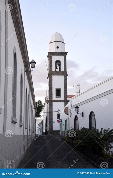 Cityscape From Capital Arrecife Of Lanzarote Canary Islands Spain