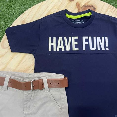 Bermuda Nude Camisa Curta Azul Marinho Have Fun Infantil Lojinha Da Vivi Roupas
