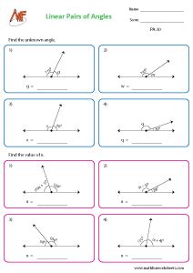 Explore Pairs Of Angles Worksheets Engaging Activities For Geometry