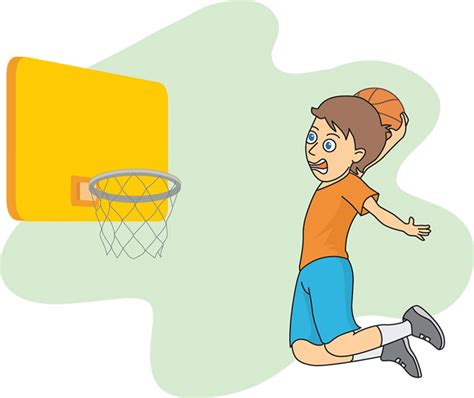 basketball dunk shot - Classroom Clipart