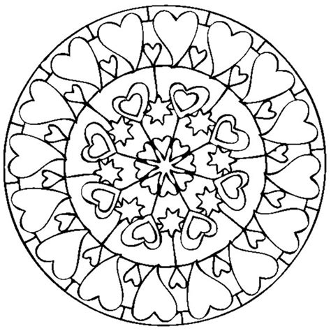 Mandala saint valentin amour Coloriages de Mandalas à imprimer pour