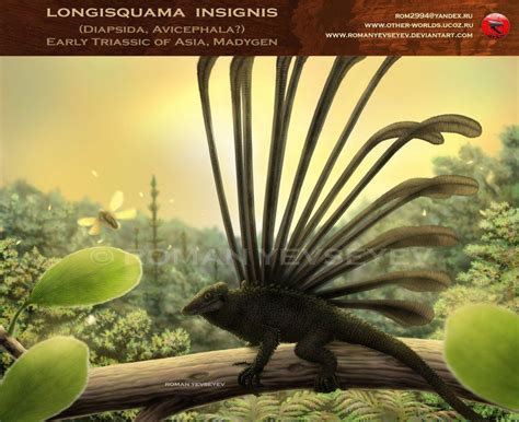 Longisquama Insignis By Romanyevseyev On Deviantart Prehistoric