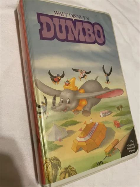 Dumbo Vhs Walt Disney Black Diamond Classics Rare Pink Spine Vintage