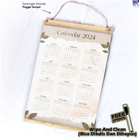 Jual KODE B82X RHA GALLERY Planner Kalender 224 Schedule Jadwal Wipe