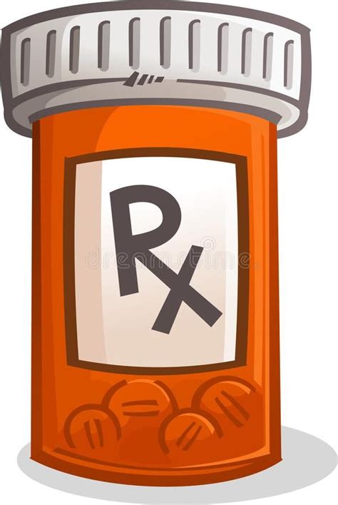 Pill Bottle Illustration. A plastic orange pill bottle full of caplets ...