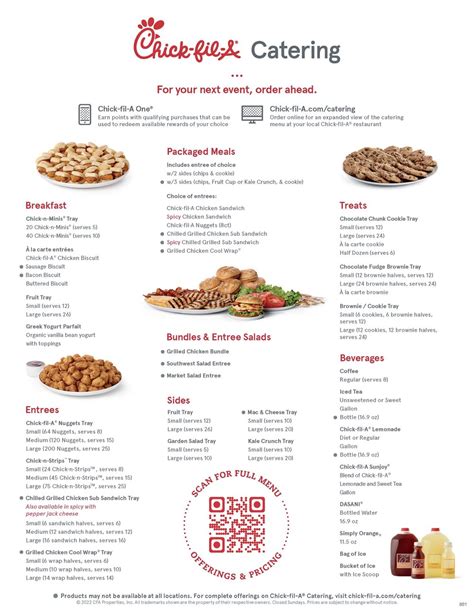 Catering Menu — Chick Fil A