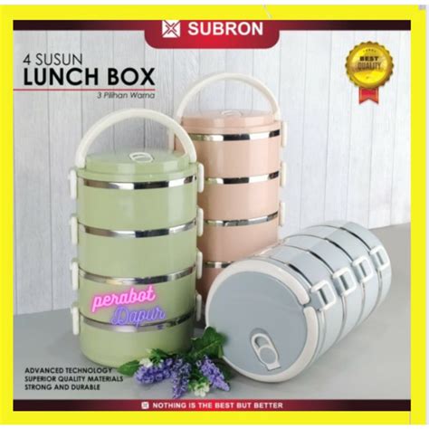 Jual Rantang Lunch Box Subron Yn Bekel Wadah Makanan Warna Polos