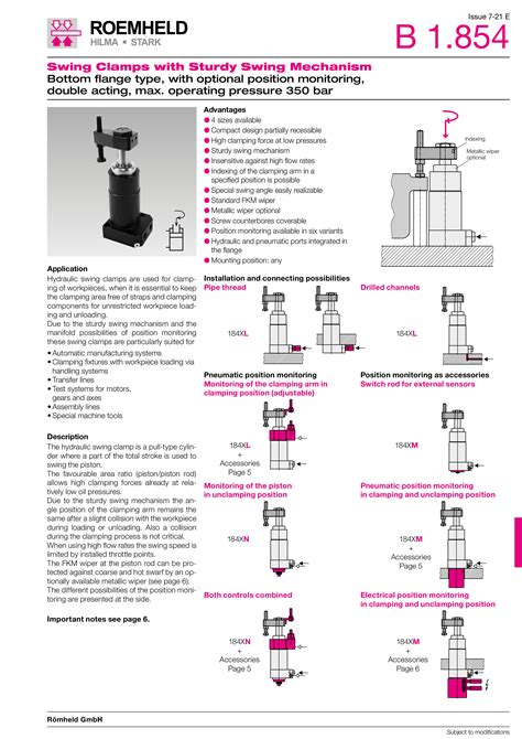 Swing Clamps With Sturdy Swing Mechanism Bottom Flange Hyquip Limited